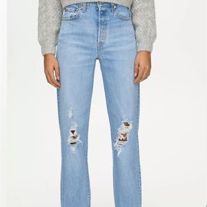ARITZIA LEVIS RIBCAGE STRAIGHT FULL LENGTH JEANS